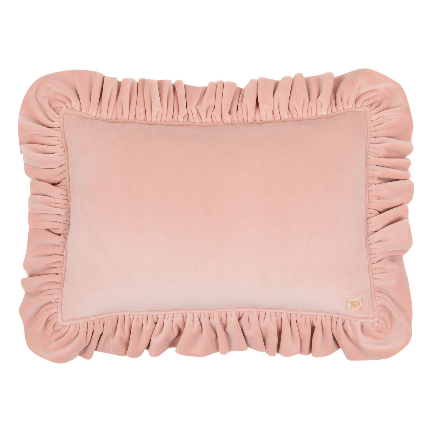 Soft Velvet “Apricot” Pillow with Frill