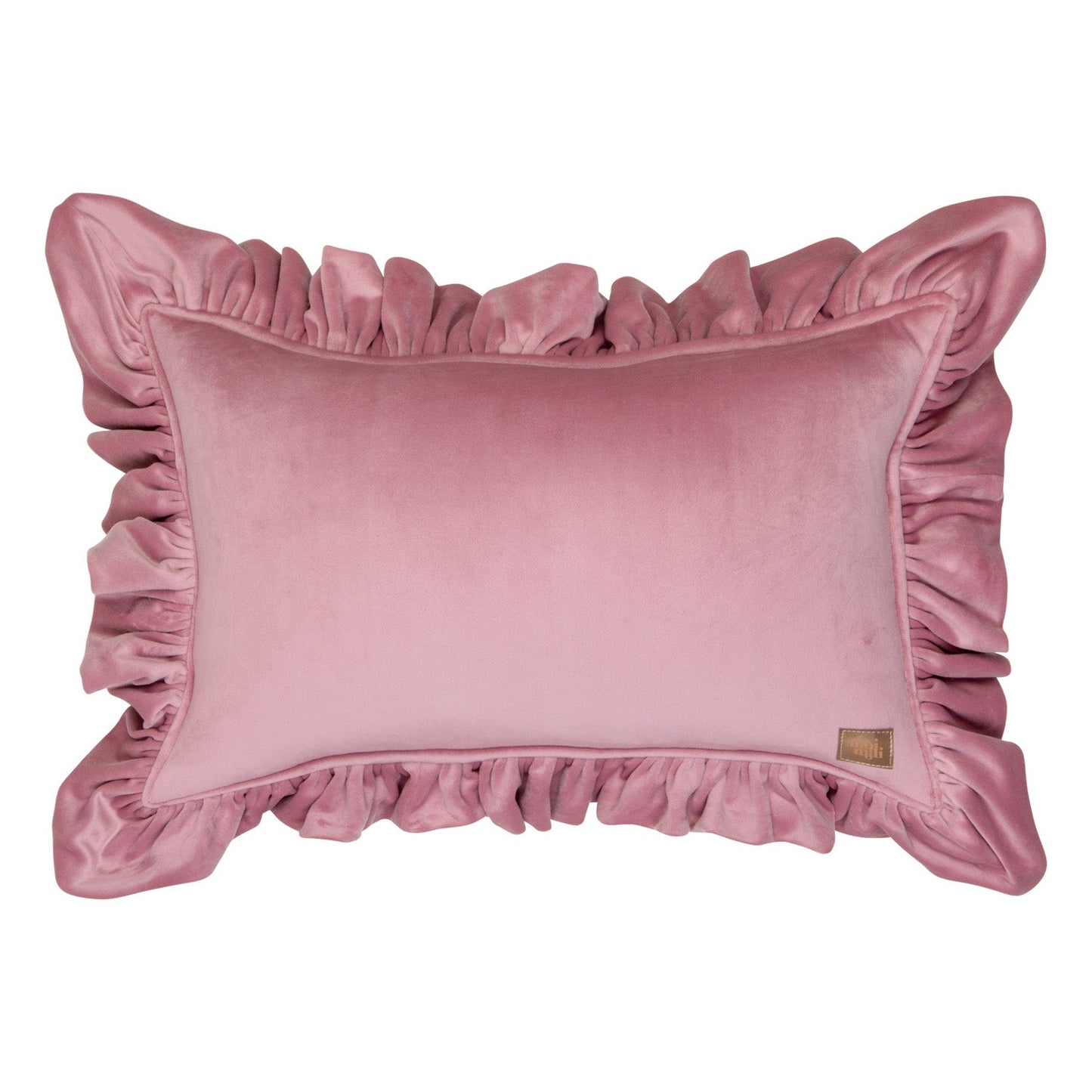 Soft Velvet “Dirty Pink” Pillow with Frill
