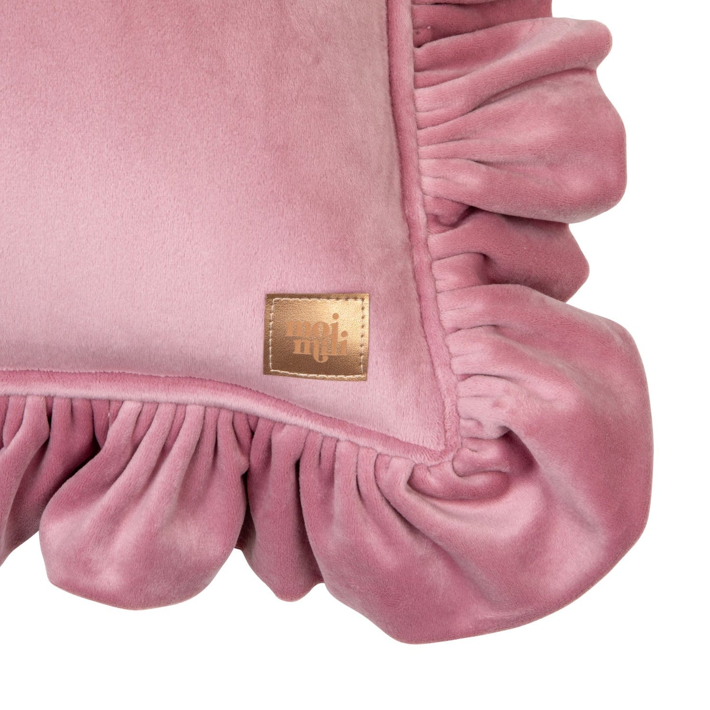 Soft Velvet “Dirty Pink” Pillow with Frill