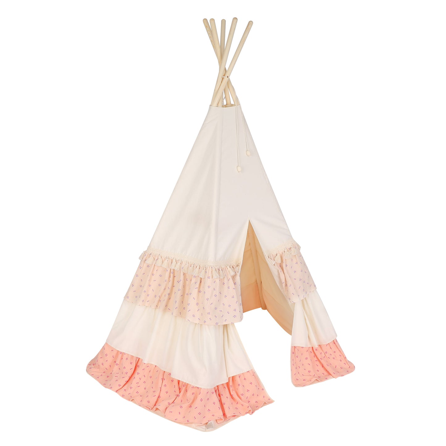 Teepee tent with frills for kids "Forget-me-not"