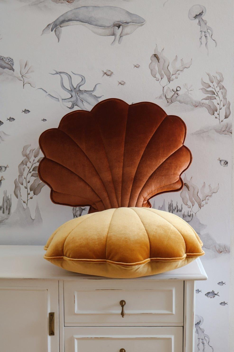 “Copper Pearl” Velvet Shell Cushion - Moi Mili