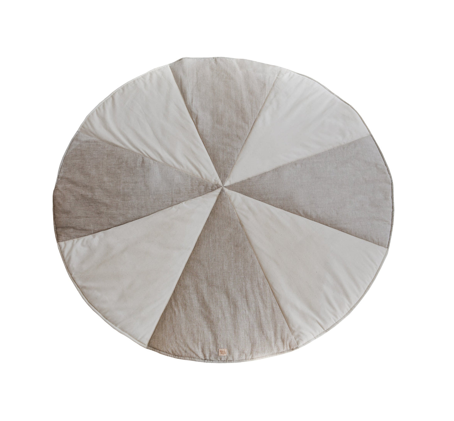 Linen “Cream Candy” Round Patchwork Mat