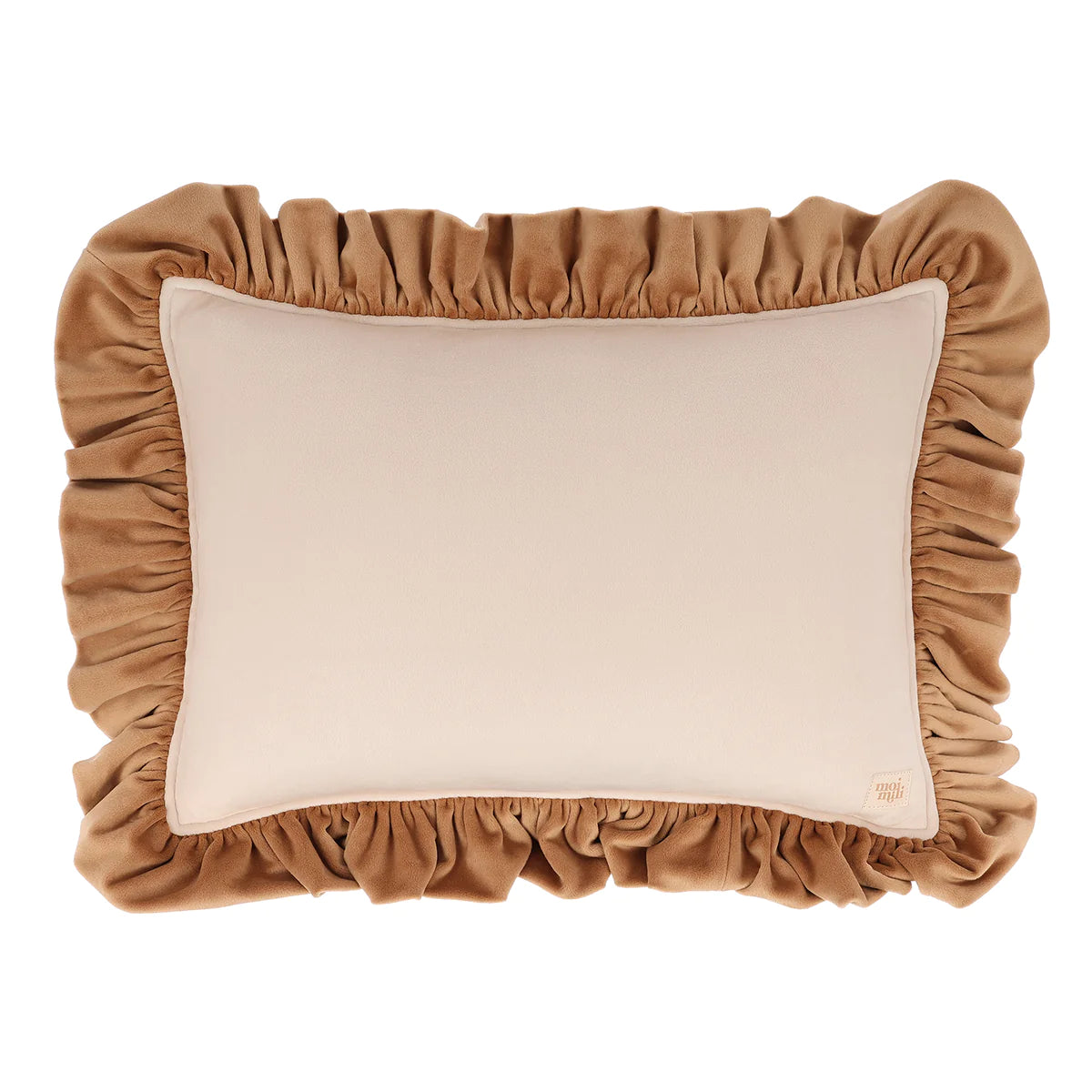 Soft Velvet "Cappuccino" Pillow with Frill