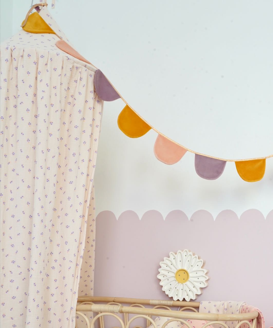 Velvet "Rainbow" Decorative garland with Half Moons
