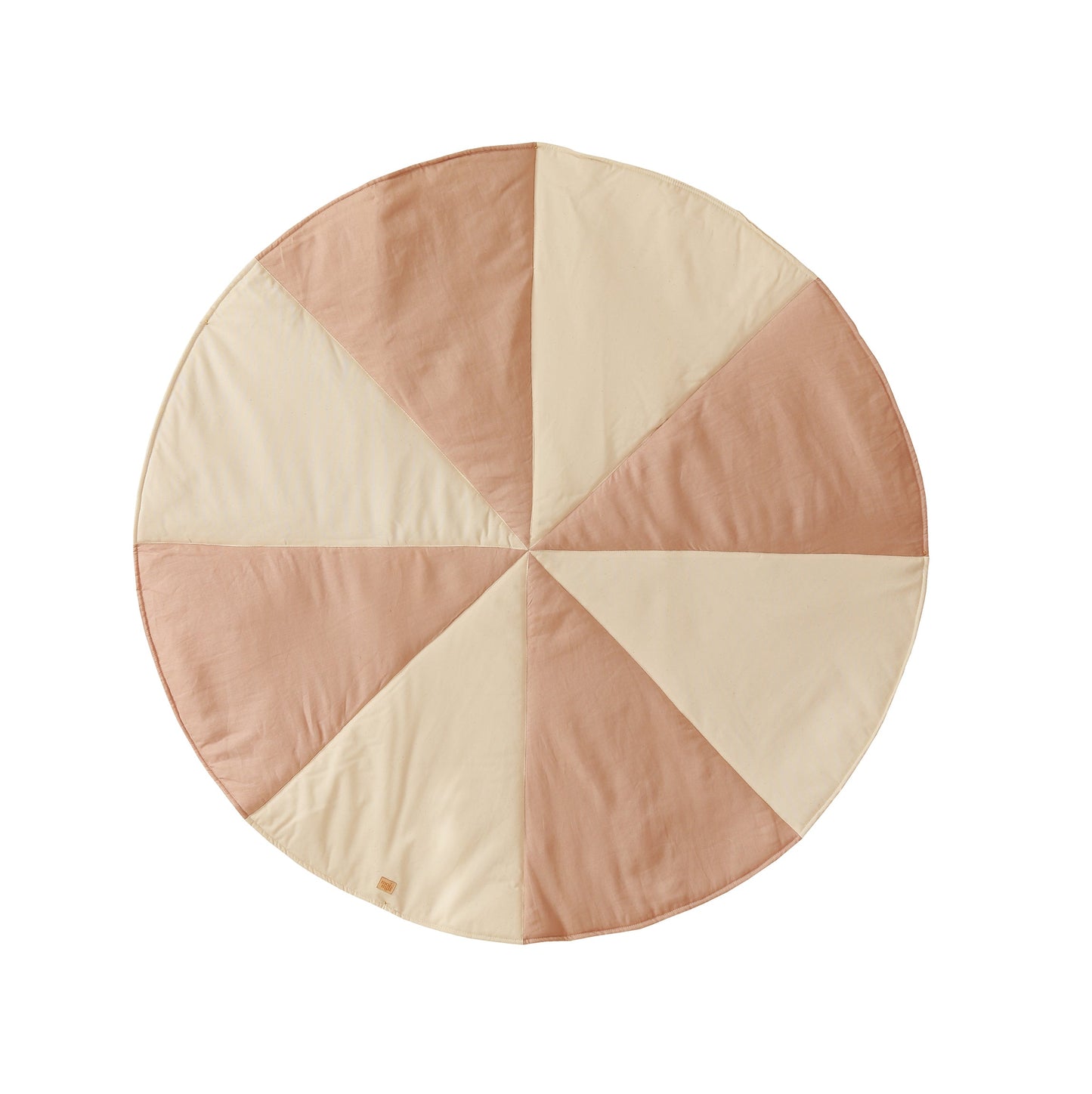 Linen “Powder Candy” Round Patchwork Mat